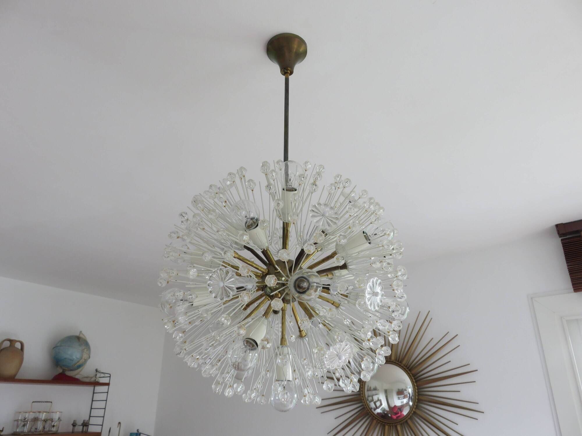 snowball, Dandelion, 17 lights, Emil Stejnar for Rupert Nikoll, Austria 50s