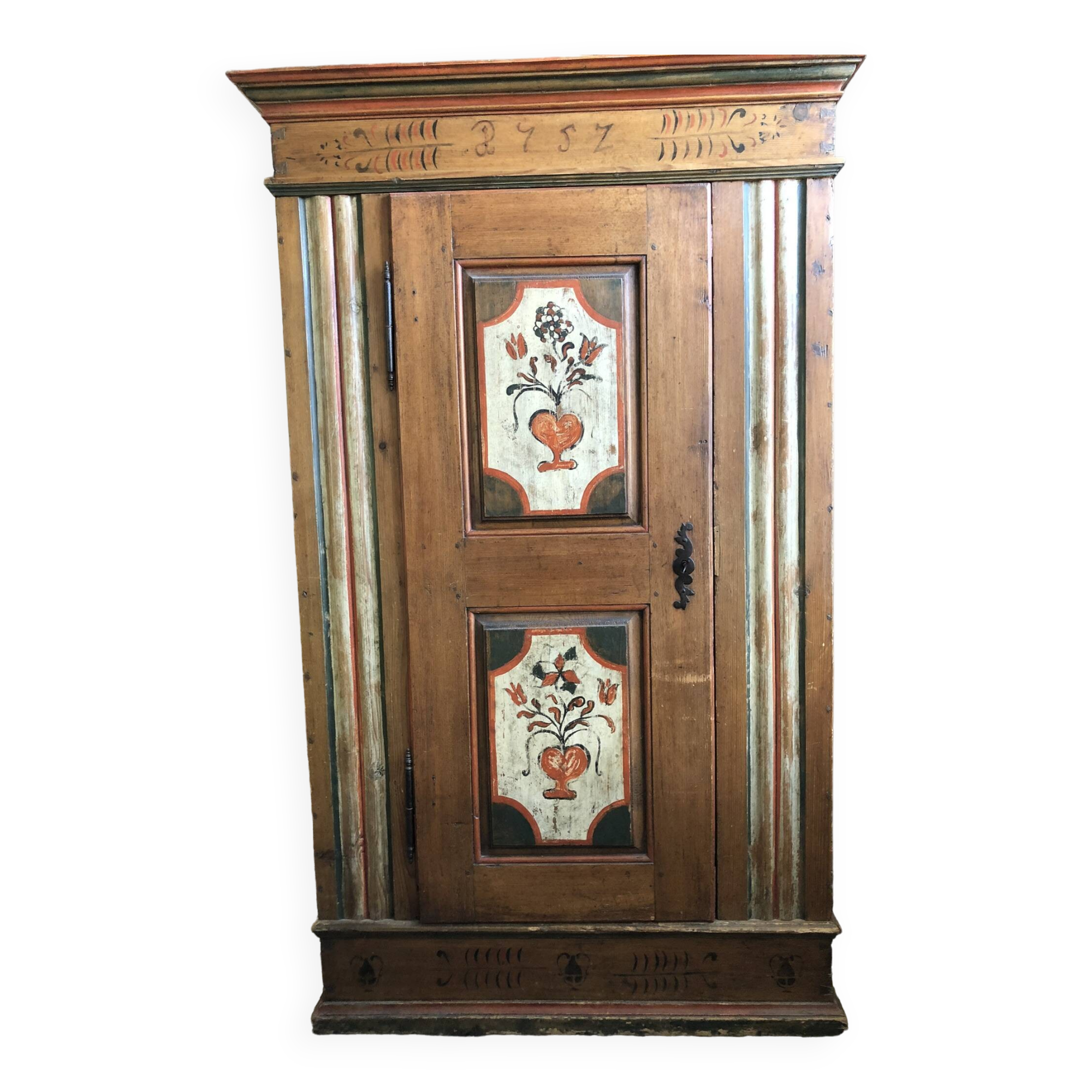 Alsatian polychrome furniture cabinet 1757