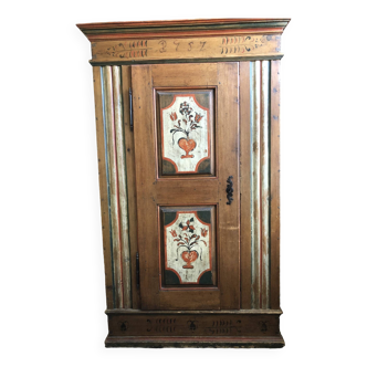 Alsatian polychrome furniture cabinet 1757