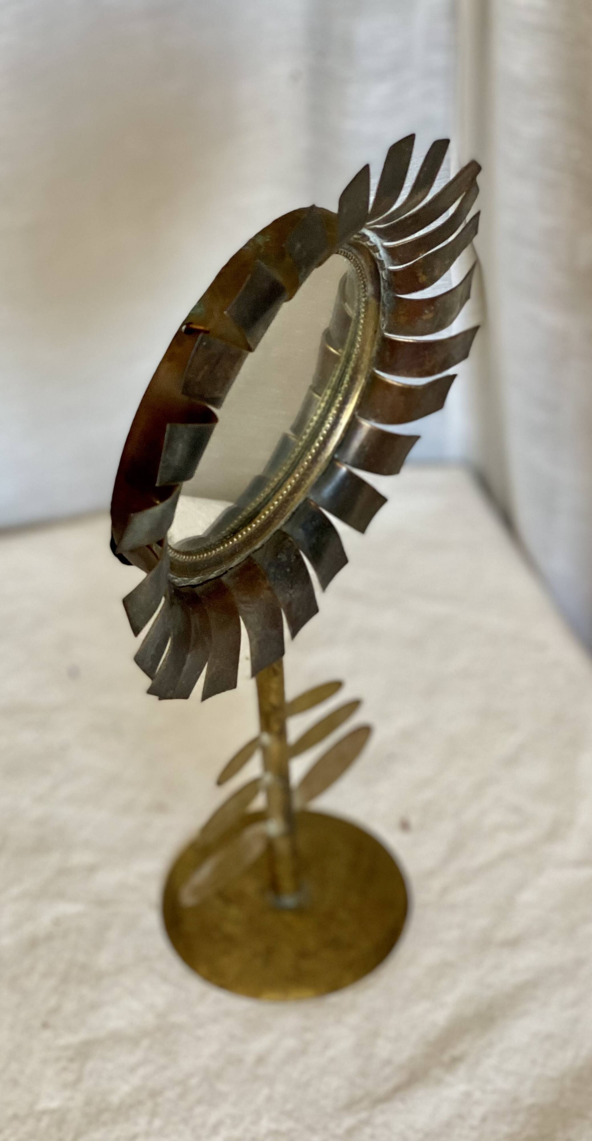 Flower mirror by Jean VINAY vintage 1950