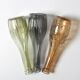 Set of 3 Grey, Green and Amber Glass Vases / Colored Bottles / Ikea / 2000s