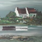 Georges Laporte lithograph signed and numbered landscape of brittany