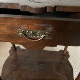 Old wooden pedestal table