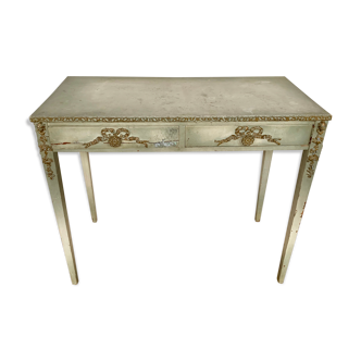 Console, Louis XVI style in pine with original grey patina