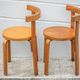 Set of 2 Alvar aalto bentwood chairs model 68, Artek Finland