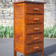 Wooden storage unit with 5 drawers, vintage wooden chest of drawers