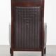 Fauteuil Art Déco en cuir marron foncé