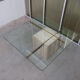 70s travertine and brass coffee table