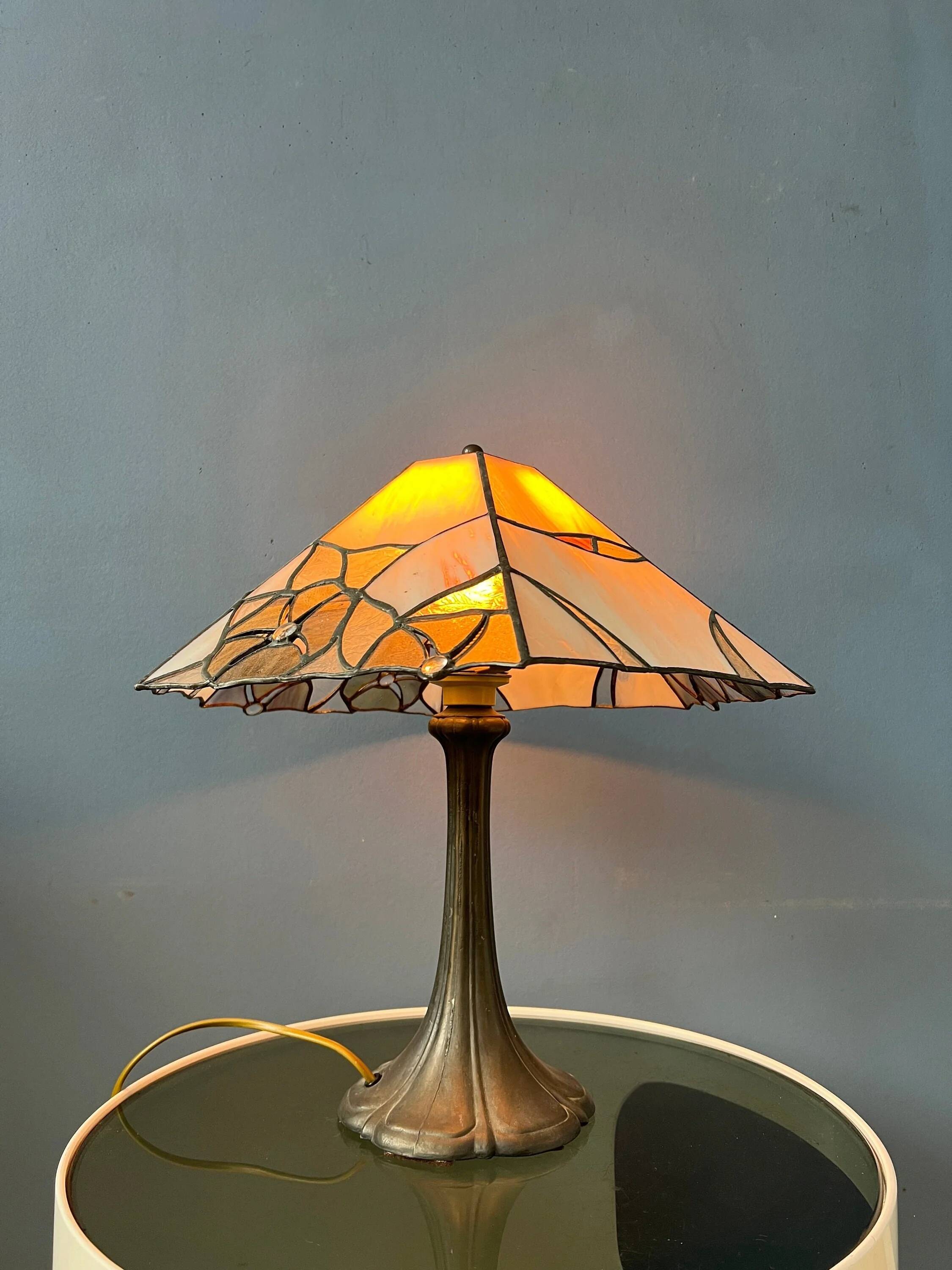 Art Deco stained glass table lamp