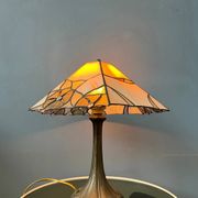 Lampe de table Art déco colorée en vitrail