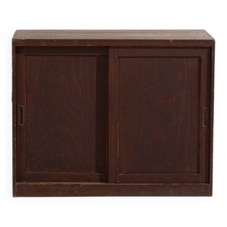 Petit cabinet japonais ancien à portes coulissantes – période Showa (c.1926-1945) #47