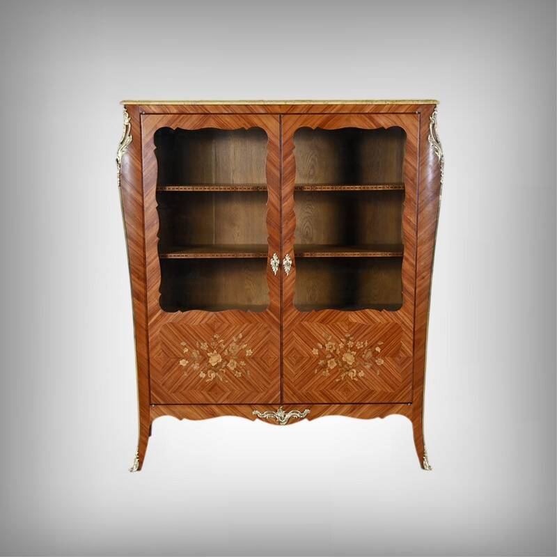 Small Display Library in Rosewood Marquetry, Louis XV style