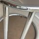 Vintage chrome Bauhaus side table with a smoked glass top, Eileen Gray / Milo Baughman style