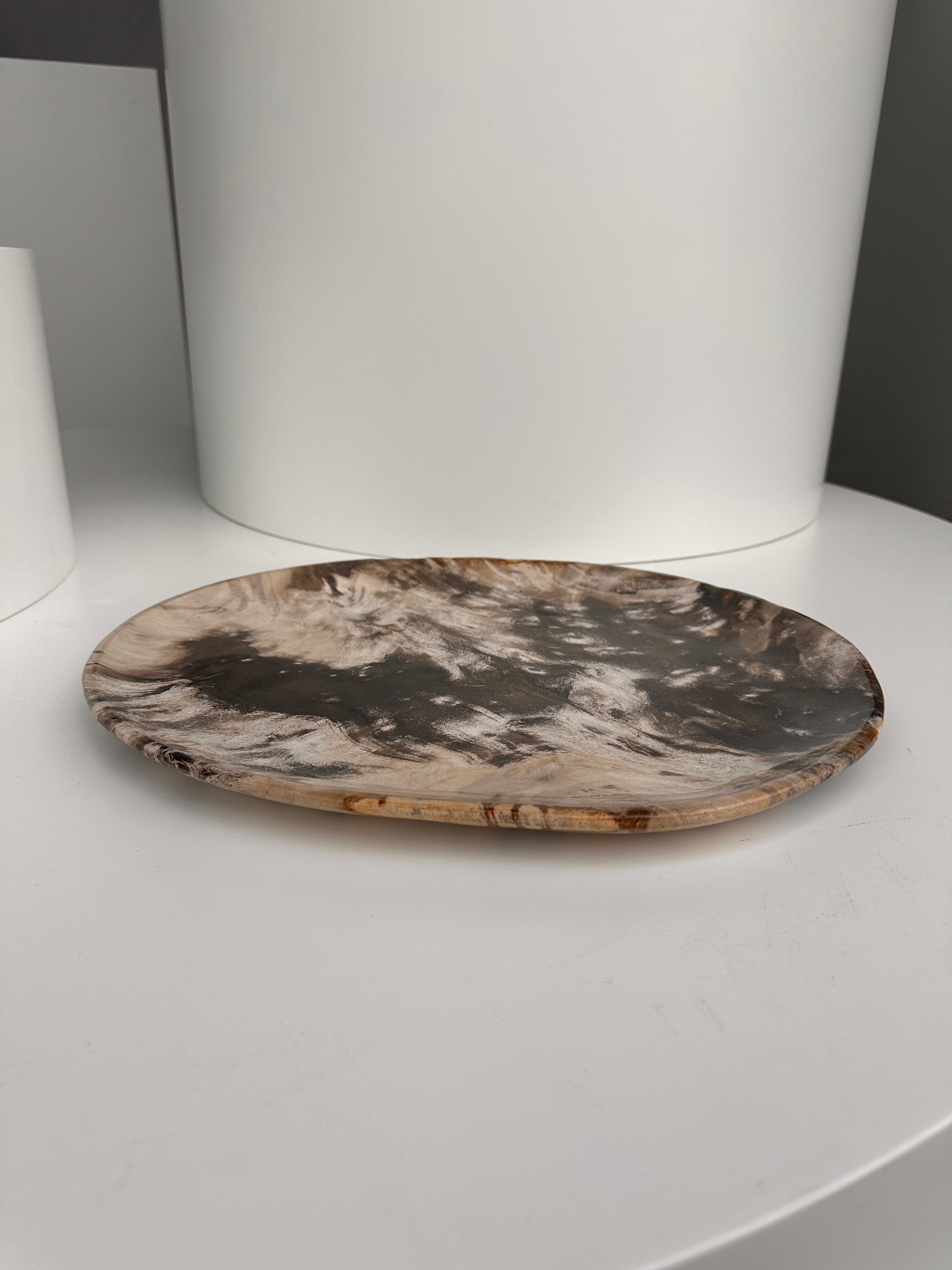 Very large empty pocket or petrified wooden flat