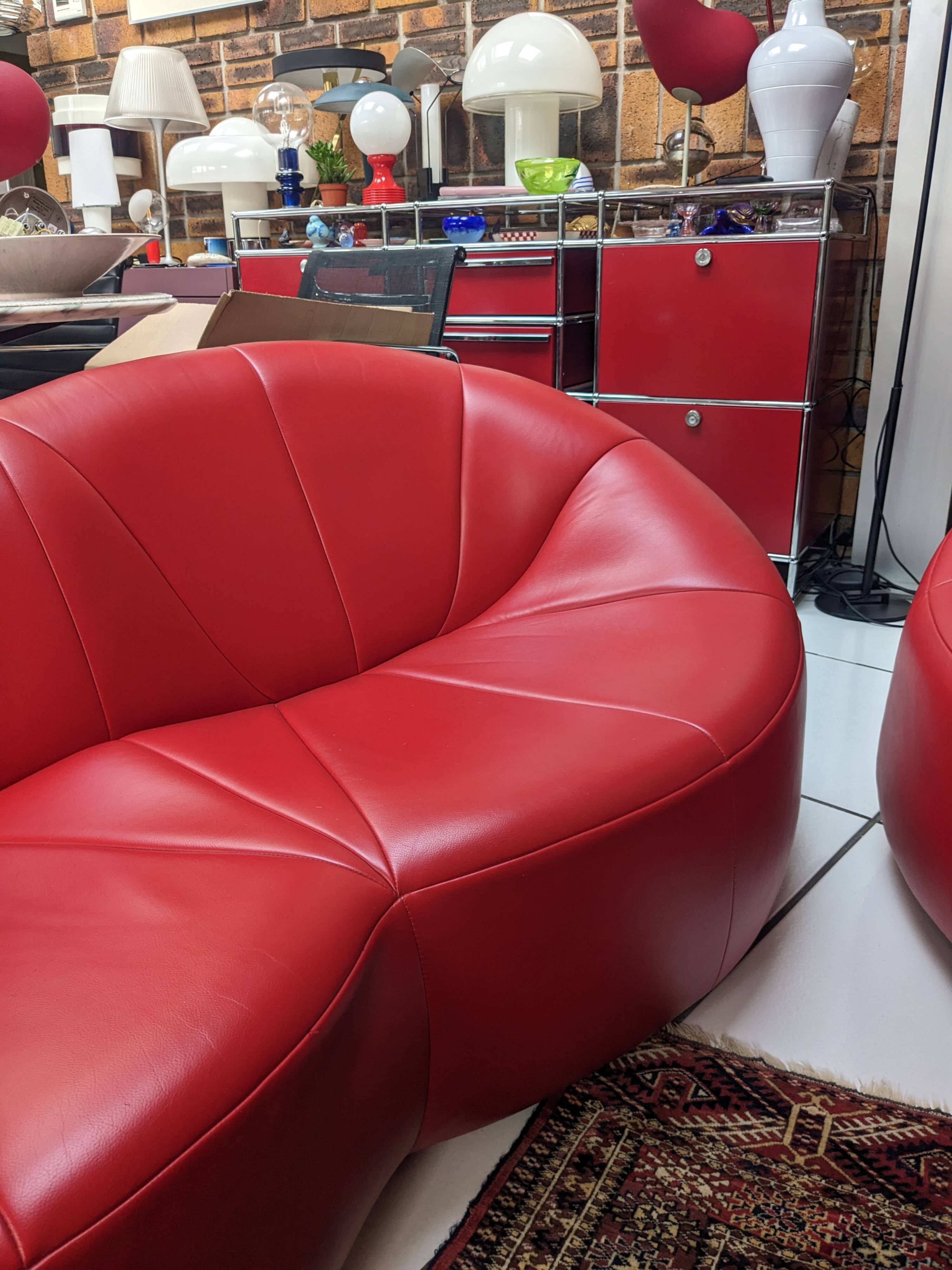 Leather sofa by Pierre Paulin by Ligne Roset