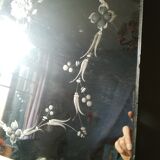 Art deco mirror in smoldered glass