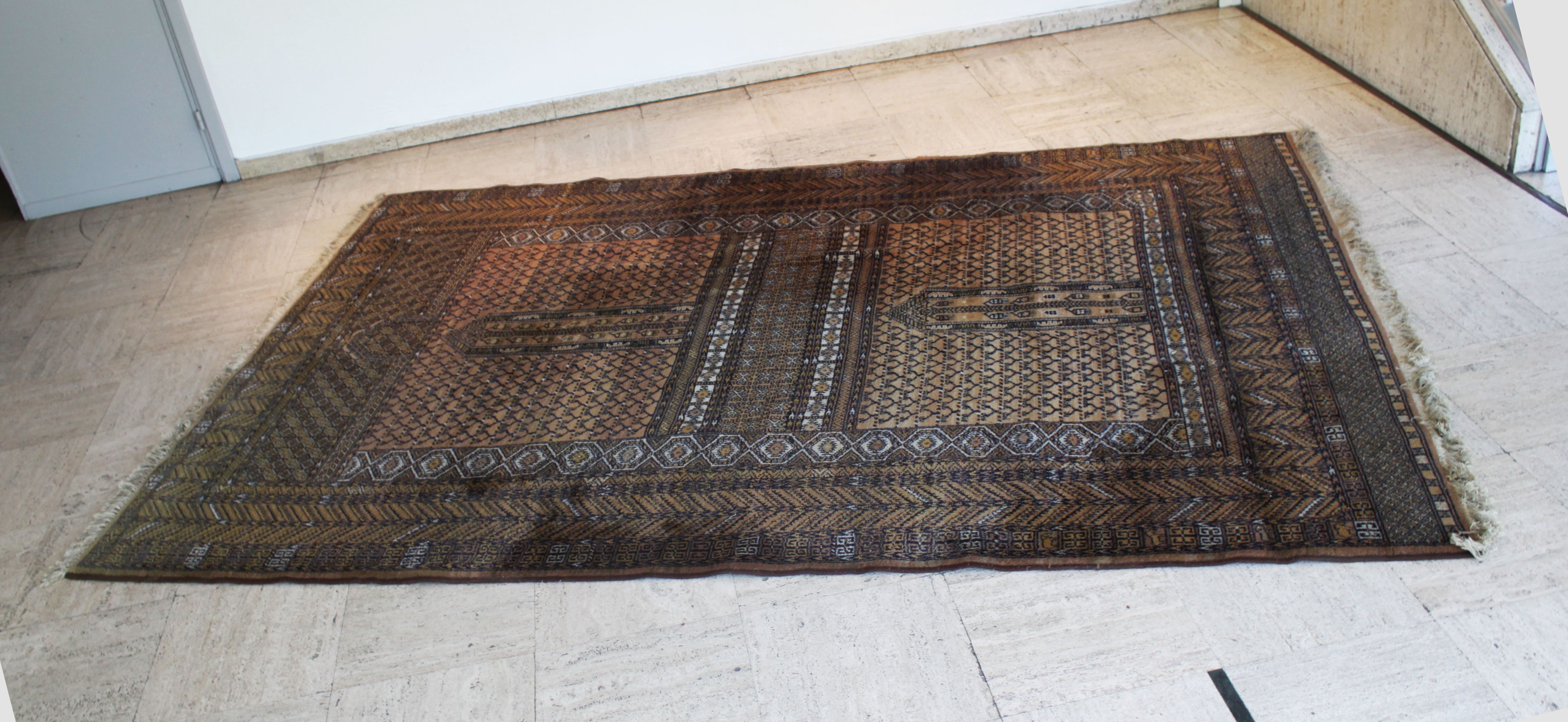 Turkmen carpet, virgin wool, 203x303.