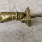 Solid bronze door knocker, hand shape, 19th century