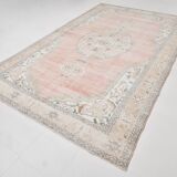 7x11 Vintage Large Area Handmade Wool Oushak Vintage Rug, 216x335 Cm