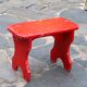 Red wooden bench, 50s