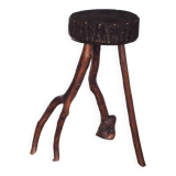 Tabouret tripode art populaire cep de vigne