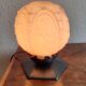 Old little lamp art deco light ball molded glass rosé
