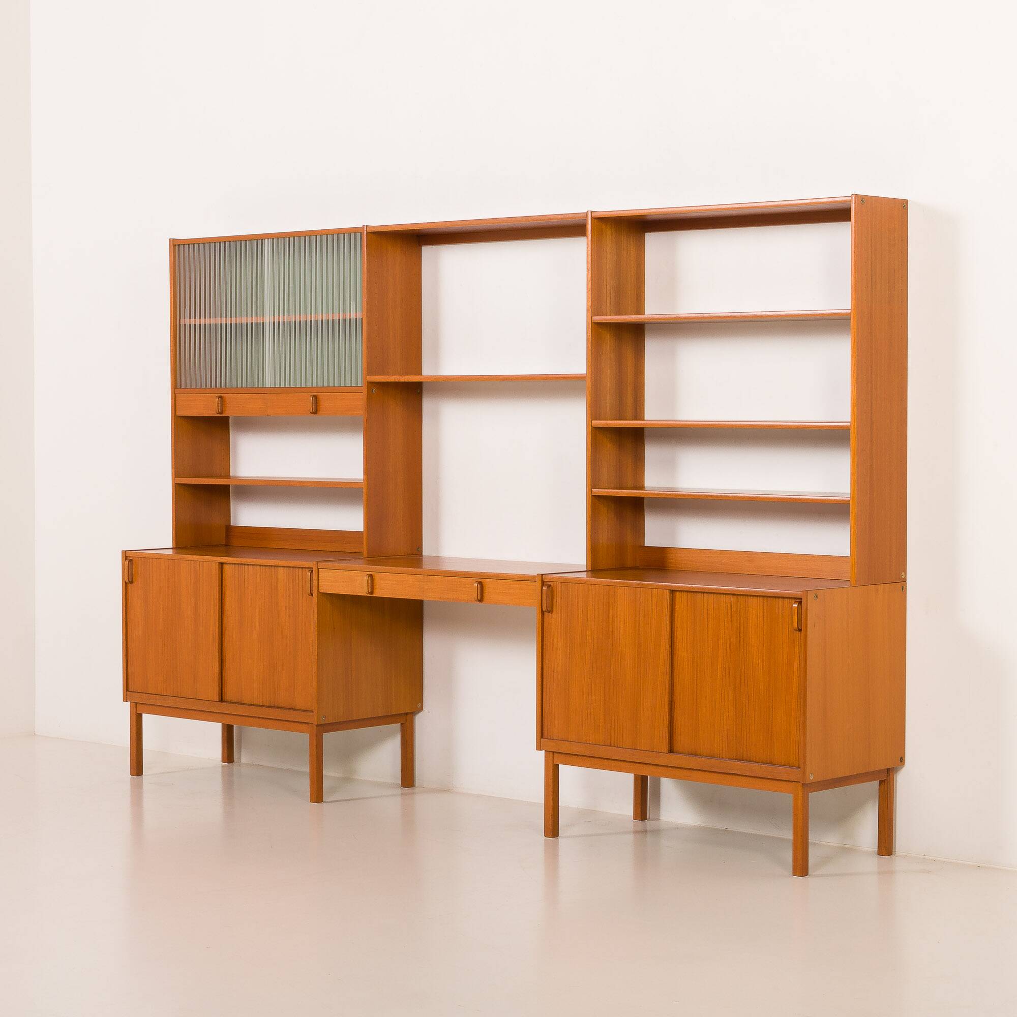 Free standing wall unit with a desk by bertil fridhagen, sweden, 1960s
