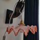 Suspension vintage opaline rose