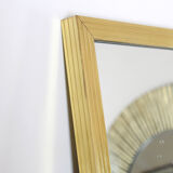 1970s vintage mirror with goldenrod frame