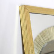 1970s vintage mirror with goldenrod frame