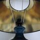 Lampe céramique bleue craquelée années 70