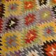 6x10 Tapis Kilim Turc Laine Fait Main, Style Bohème, Motifs Géométriques,