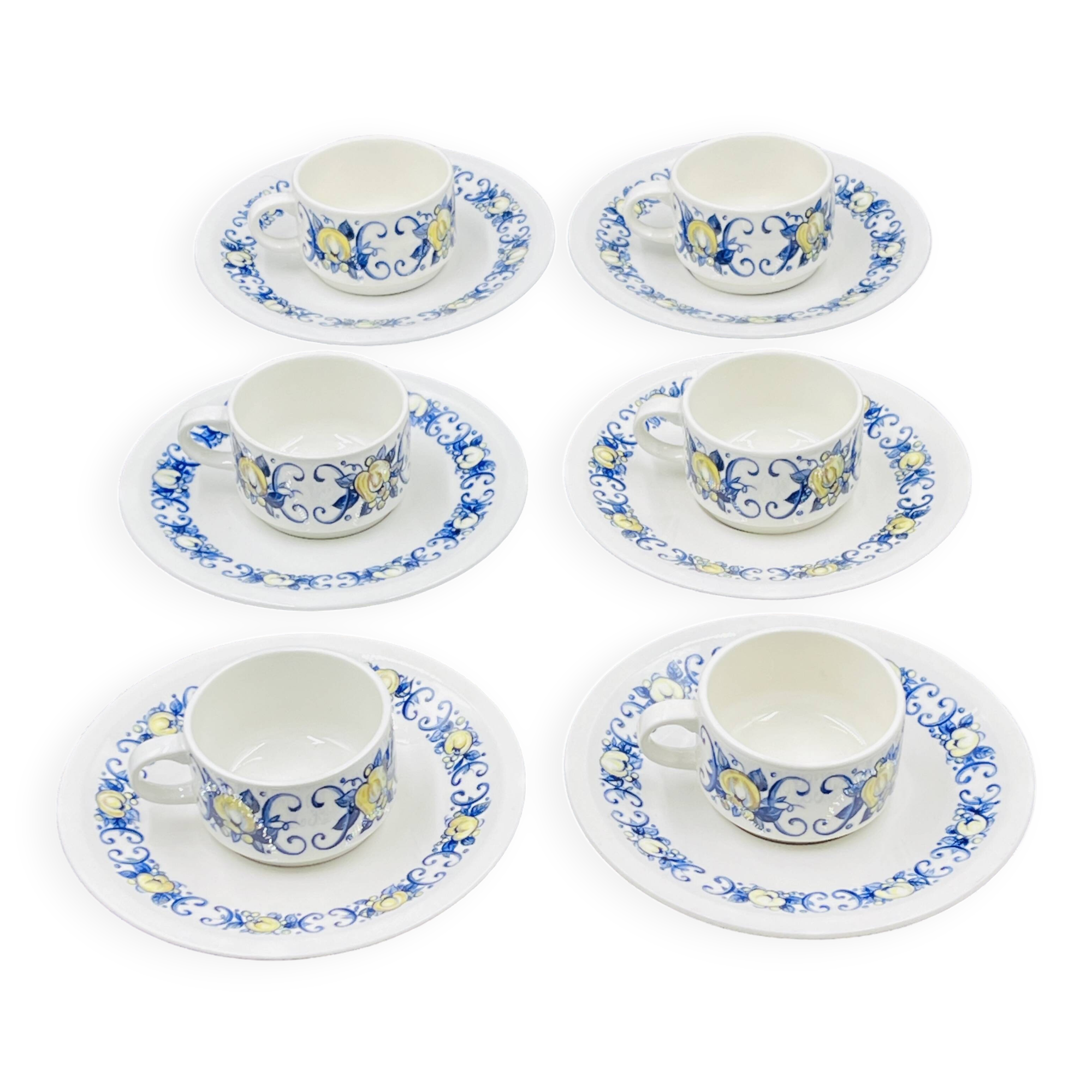 Set of 6 espresso cups and 6 saucers Villeroy & Boch – Cadiz model