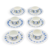 Set of 6 espresso cups and 6 saucers Villeroy & Boch – Cadiz model