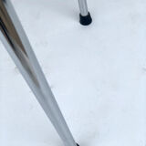 Vintage wood and chrome stool