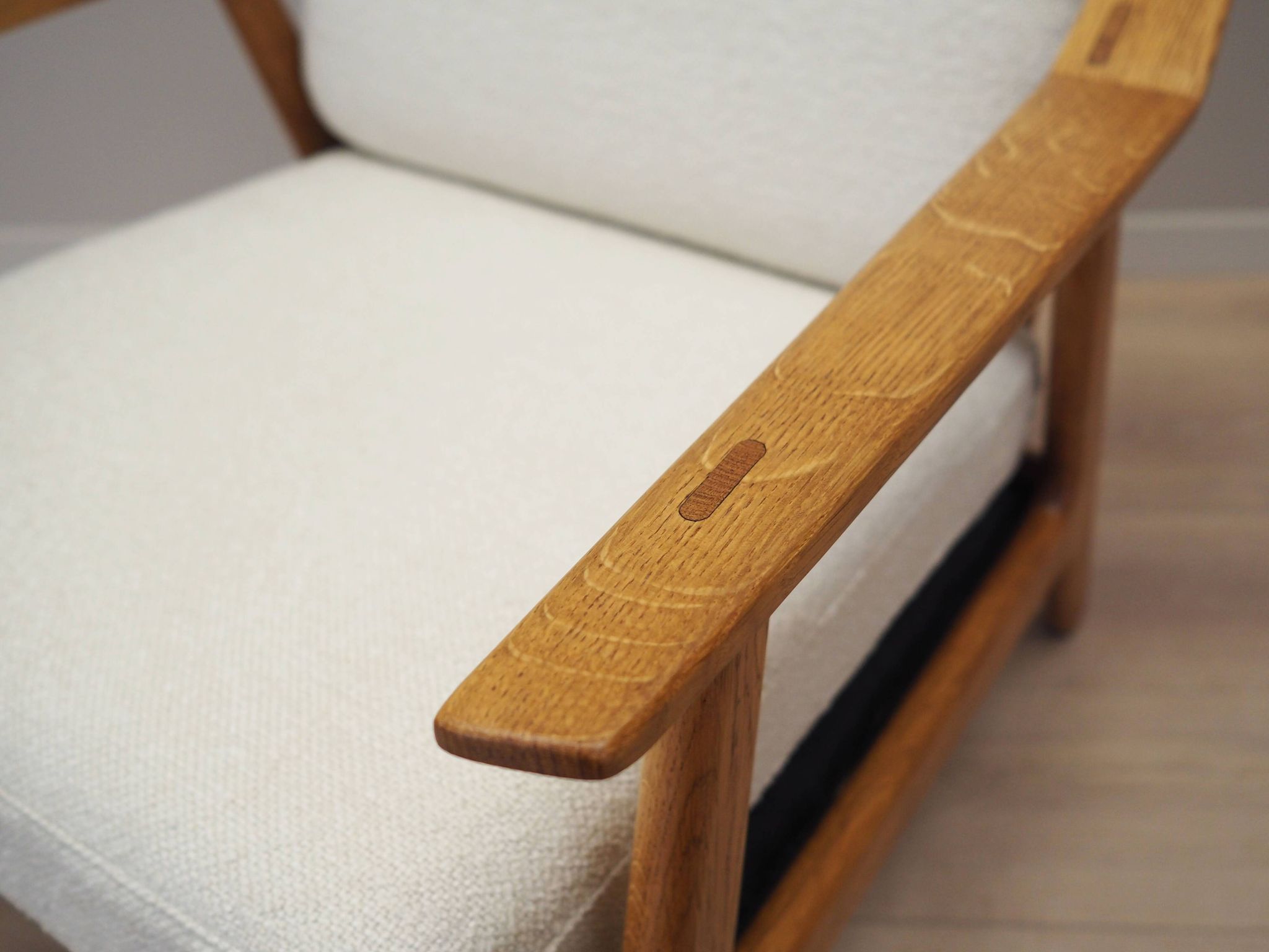 Oak armchair, Danish design, 1960s, designer: H. Brockmann Petersen, production: Randers Møbelfabrik