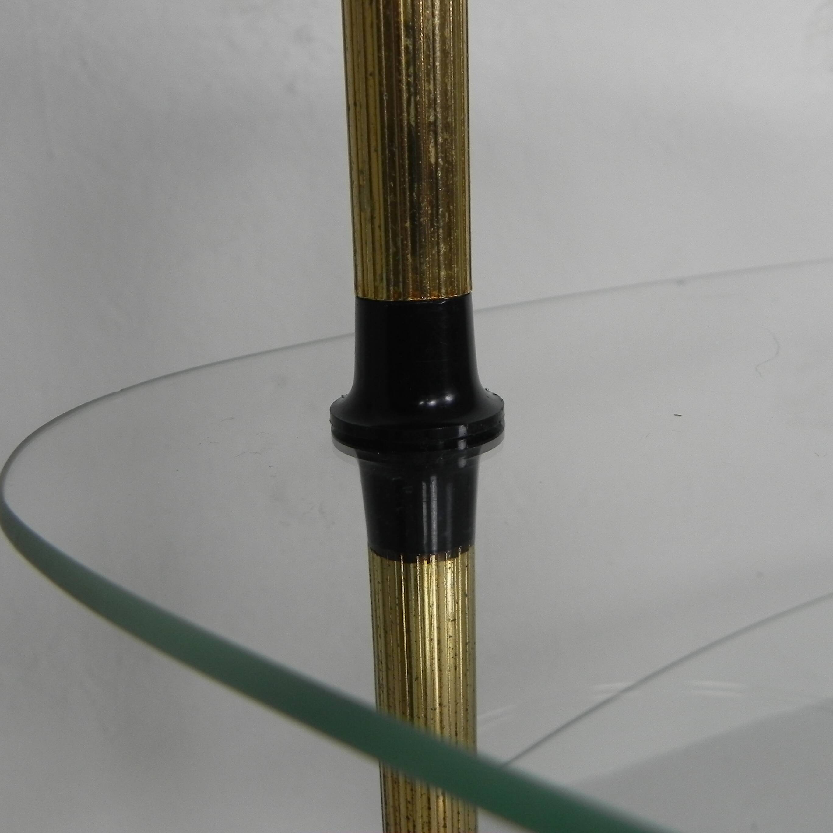 Etagere with 3 glass plates, kidney shape, 1950s