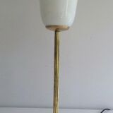 Brass and opaline lamp