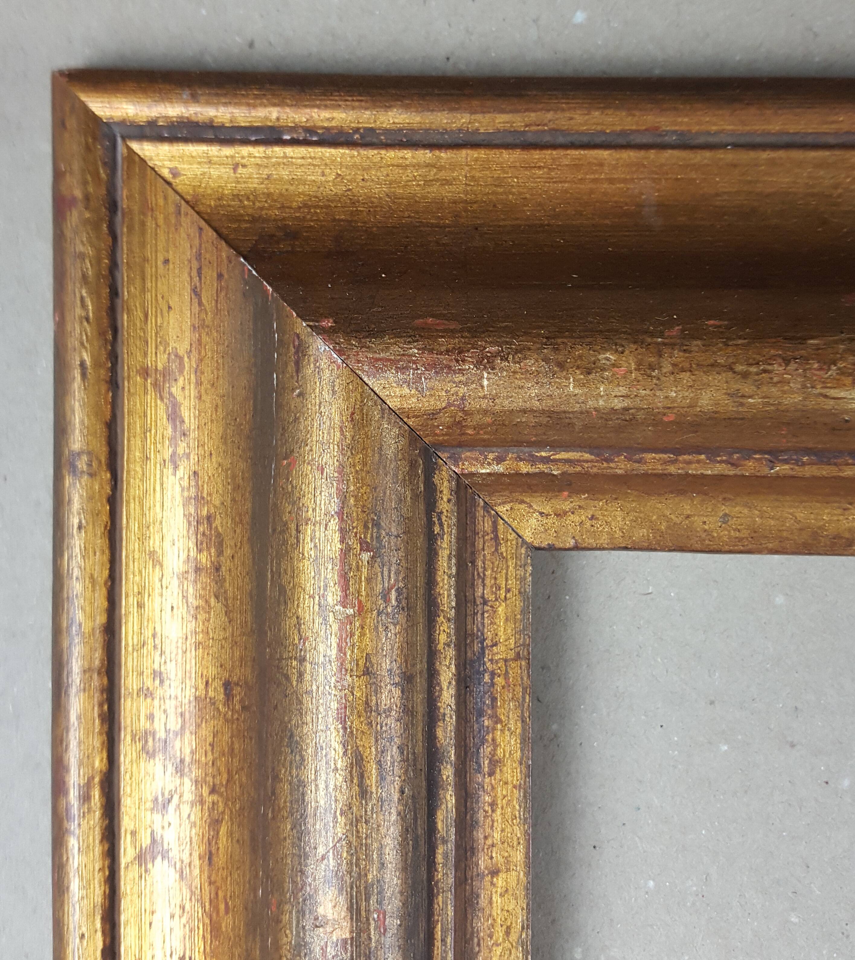 Old frame format 55 / 56 cm x 54 / 55 cm golden table painting gilding