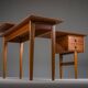 Bureau en teck en L de style mid-century moderne, années 1970