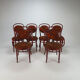 Ensemble de 6 chaises de salle à manger en bois de cerisier, années 1970