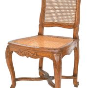 4 caned chairs from the Louis XV period stamped by Charles Delenoncourt.