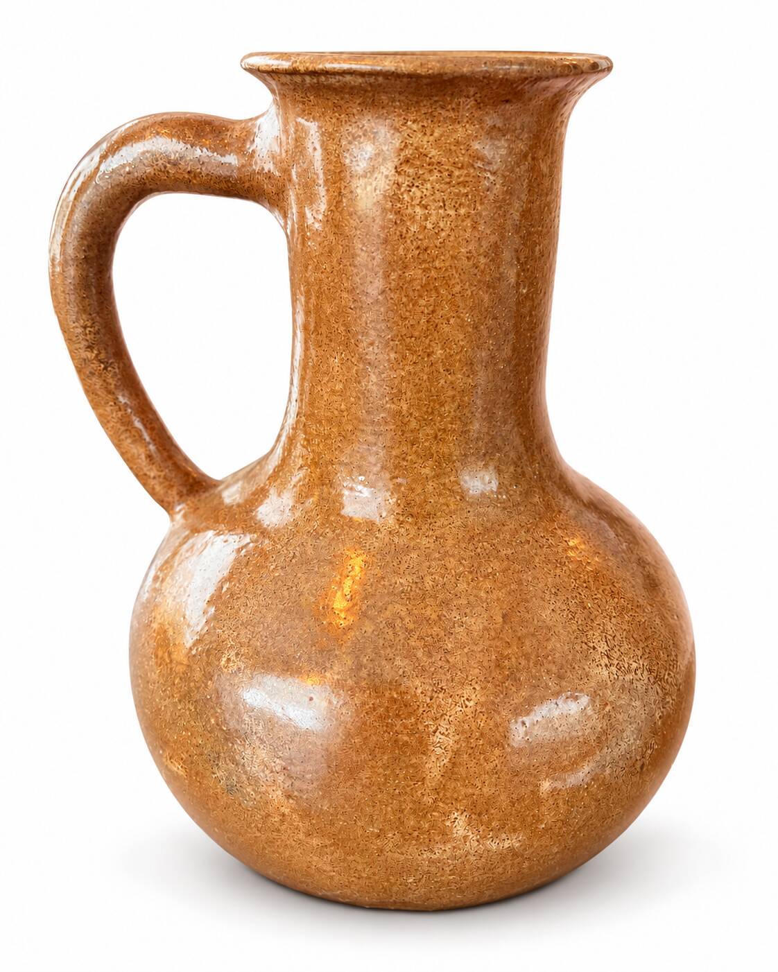 Vintage Studio Pottery Jug – Speckled Brown Glaze