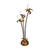 3-globe gilded metal floor lamp