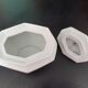 Sucrier en faience blanche