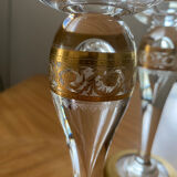 Set of two Saint Louis Thistle crystal candle holders
