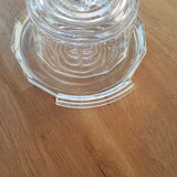 Cloche à dessert ou à fromage en verre art déco
