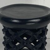 African ebonised Bamileke low stool, Cameroon, 1970s