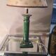 Vet marbled and glazed ceramic lamp 1970 to 80, 43x25