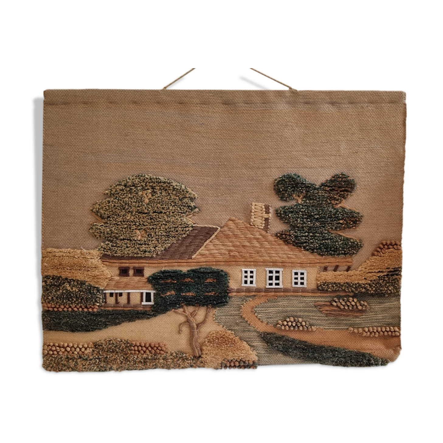 Weaving Vintage wool wall tapestry